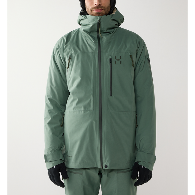 Haglöfs Latnja GTX Insulated Jacket – Geacă de schi izolată GORE-TEX - Verde Chlorophyll Green