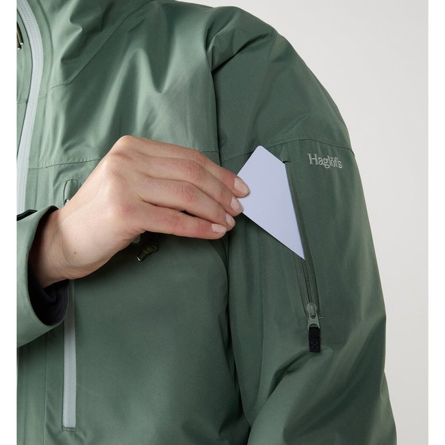 Haglöfs Latnja GTX Insulated Jacket W – Geacă de schi izolată GORE-TEX - verde Chlorophyll Green