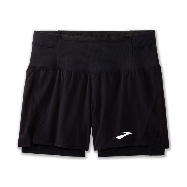 Pantaloni scurți alergare Brooks High Point 5" 2-in-1 Short 2.0 bărbați - negru