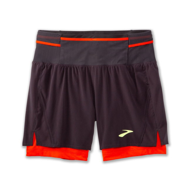 Pantaloni scurți alergare Brooks High Point 5" 2-in-1 Short 2.0 bărbați - gri