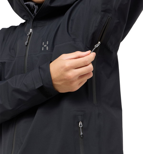 Jachetă impermeabilă Haglöfs L.I.M Airak GTX Jacket bărbați - negru True Black