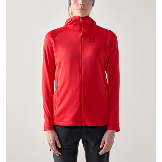Hanorac Haglöfs Korp Mid Hood damă - roșu Bright Red
