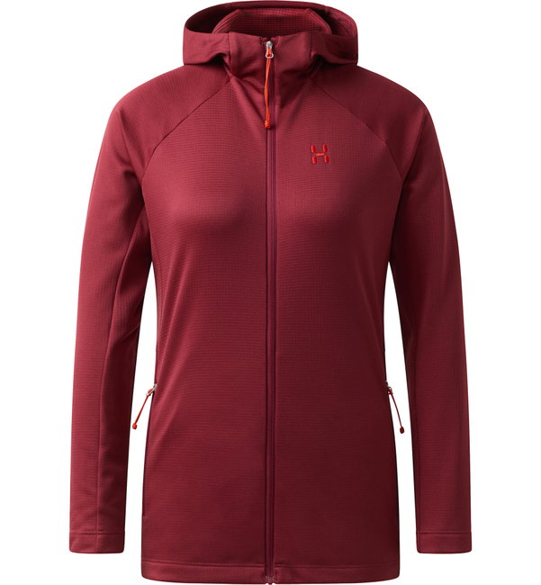 Hanorac Haglöfs Korp Mid Hood damă - roșu Carmine Red
