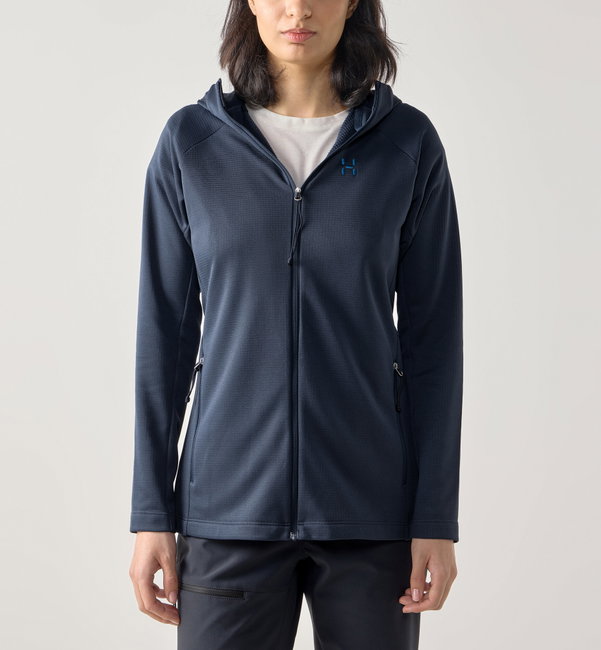 Hanorac Haglöfs Korp Mid Hood damă - albastru închis Tarn Blue