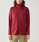 Hanorac Haglöfs Korp Mid Hood damă - roșu Carmine Red