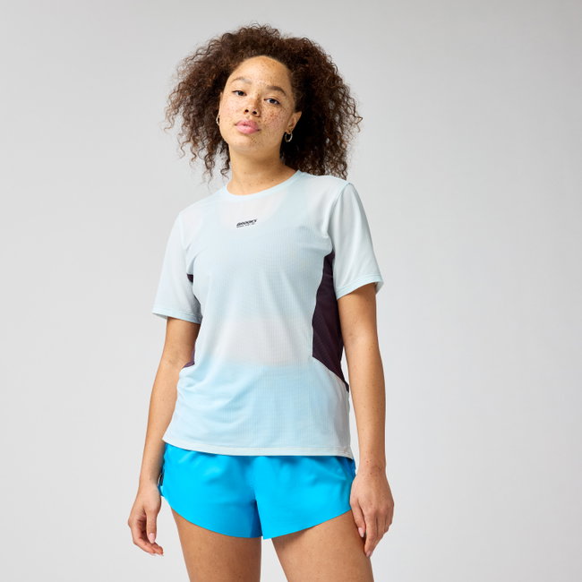 Tricou tehnic alergare Brooks High Point Short Sleeve 2.0 damă - albastru (495)