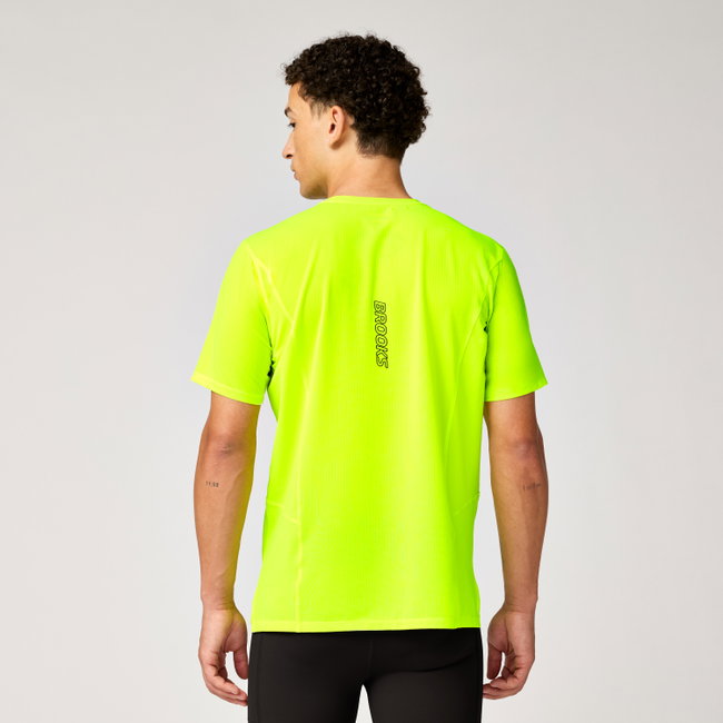 Tricou tehnic alergare Brooks High Point Short Sleeve 2.0 bărbați - Galben