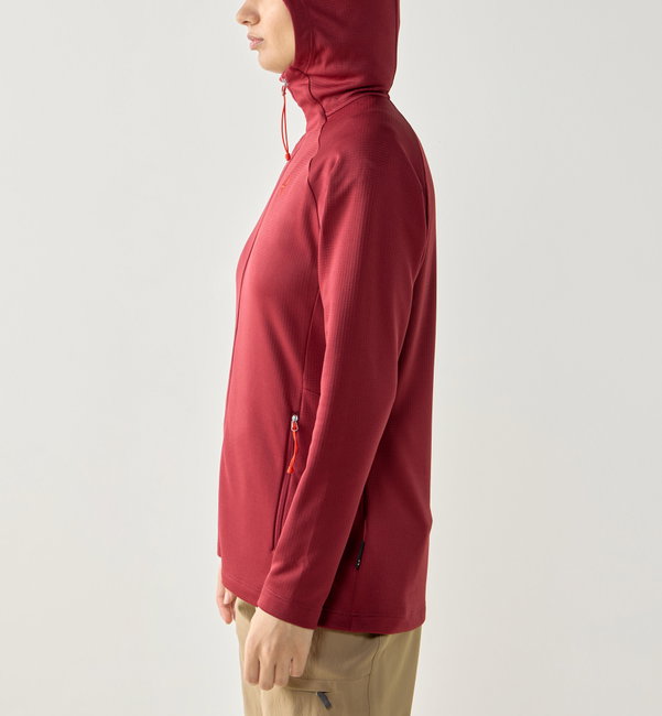 Hanorac Haglöfs Korp Mid Hood damă - roșu Carmine Red