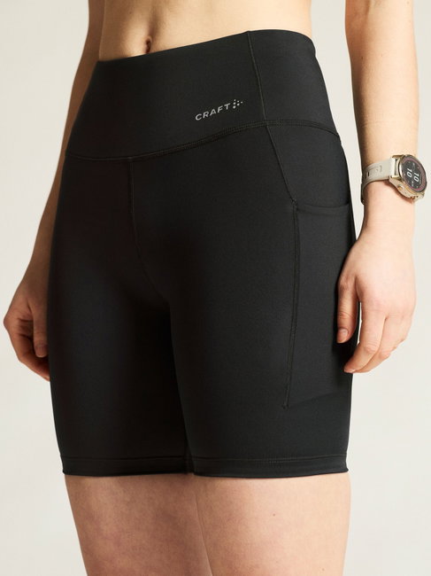 Pantaloni scurți alergare Craft Essence Short Tights 3 damă - negru