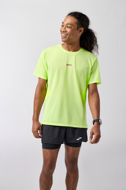Tricou tehnic alergare Brooks High Point Short Sleeve 2.0 bărbați - Verde
