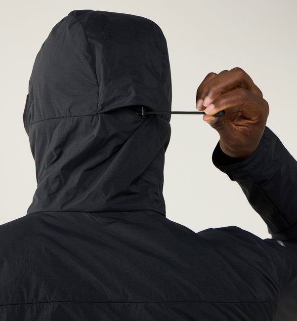 Jachetă izolată Haglöfs L.I.M Mimic Barrier Hood bărbați - negru True Black
