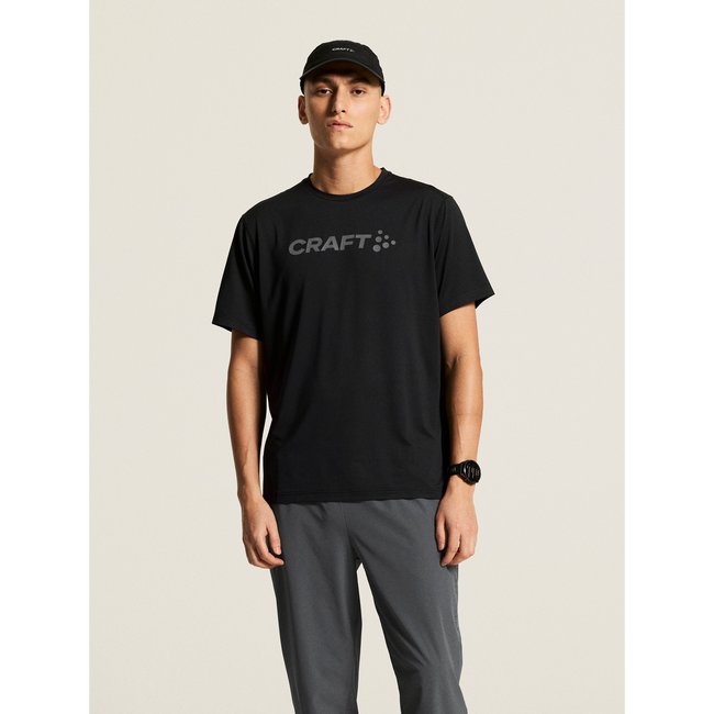 Tricou alergare Craft Essence Logo Tee 2 bărbaţi - negru