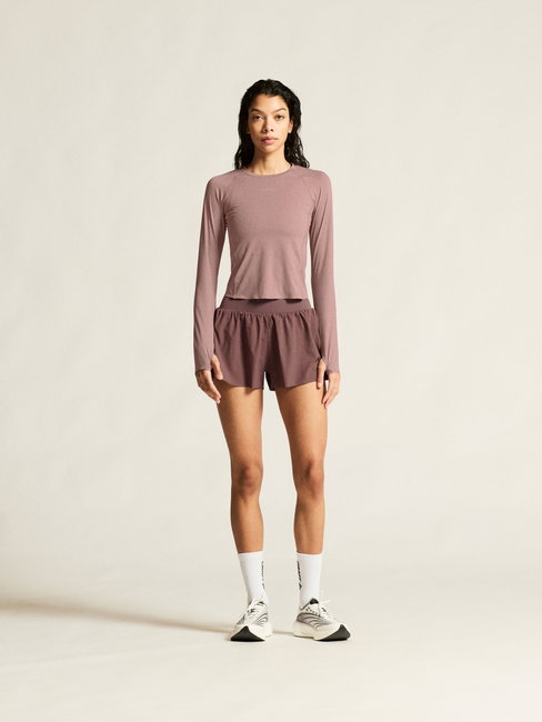 Pantaloni scurți alergare Craft Hypervent Wide Shorts damă - mov (7880)