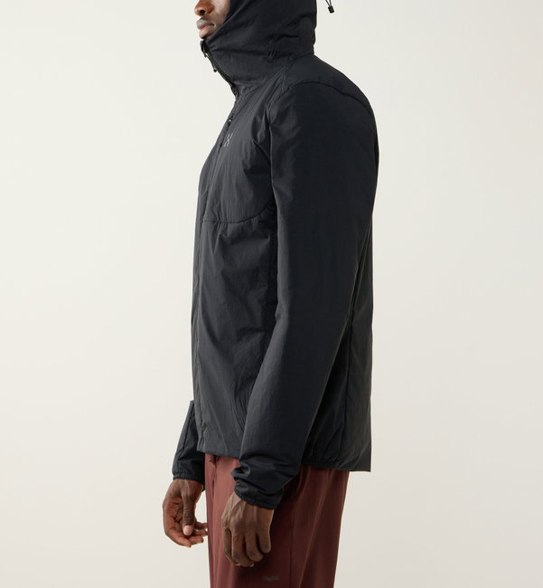 Jachetă izolată Haglöfs L.I.M Mimic Barrier Hood bărbați - negru True Black