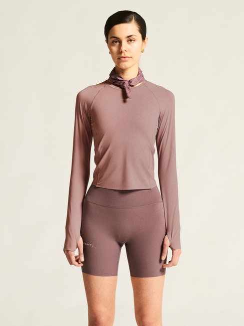 Bluză alergare Craft Hypervent Tight Longsleeve damă - mov (7530)