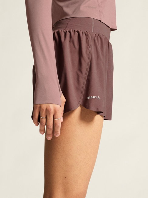 Pantaloni scurți alergare Craft Hypervent Wide Shorts damă - mov (7880)