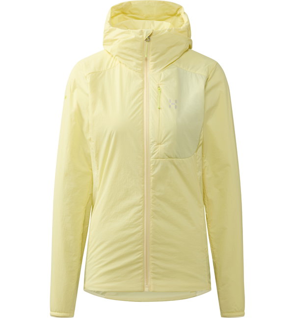 Jachetă izolată Haglöfs L.I.M Mimic Barrier Hood damă - galben Yellow Rise