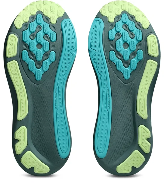 Pantofi alergare stabilitate ASICS GEL-Kayano 33 - turcoaz Foggy Teal | Yellow | susținere adaptivă