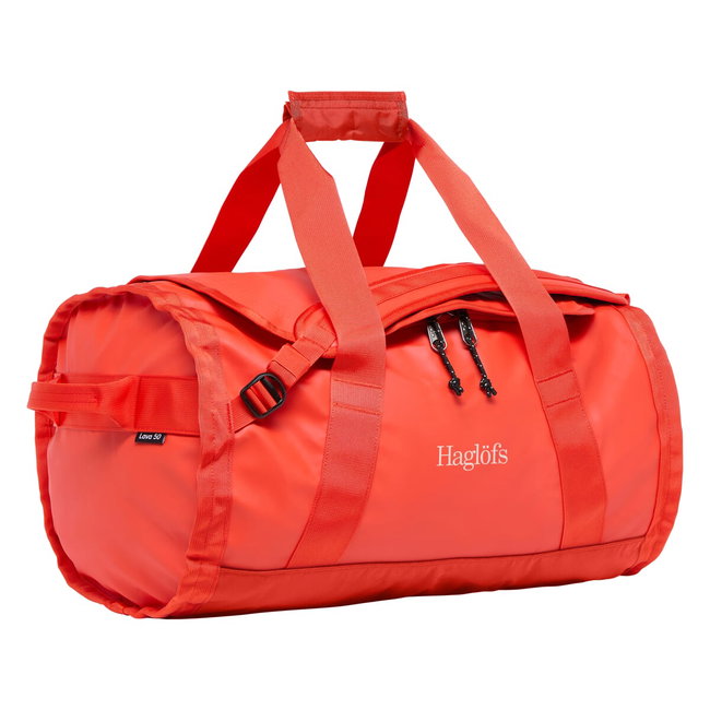 Haglöfs Lava 50 – Geantă de voiaj duffel 50 L - Roșu Habanero