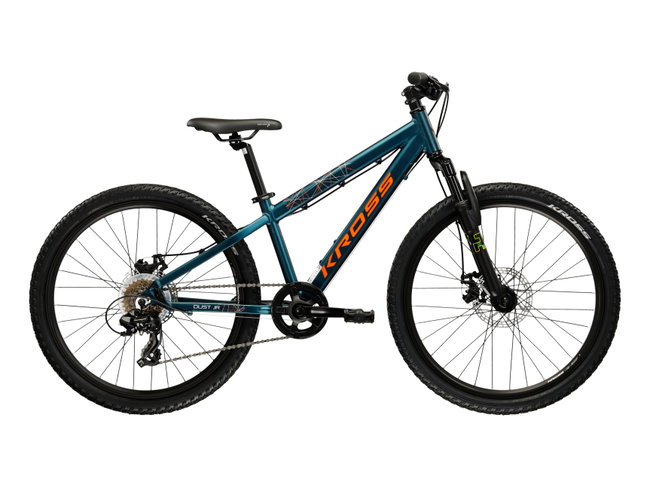 Bicicleta Copii Kross Dust JR 24 X 24 inch turcoaz / portocalie Shimano Tourney
