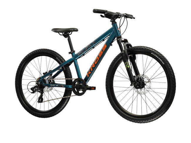 Bicicleta Copii Kross Dust JR 24 X 24 inch turcoaz / portocalie Shimano Tourney