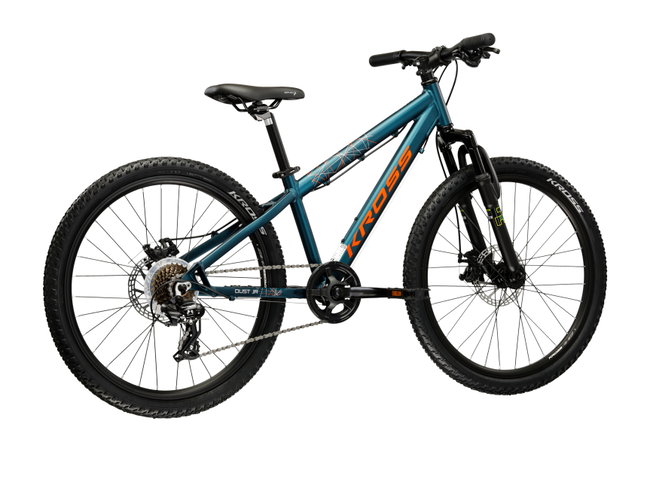 Bicicleta Copii Kross Dust JR 24 X 24 inch turcoaz / portocalie Shimano Tourney