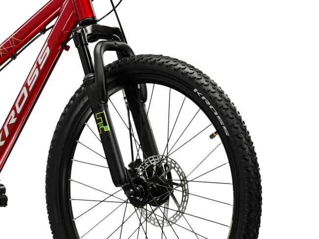 Bicicleta Copii Kross Dust JR 24 X 24 inch rosu rubin / neagra Shimano Tourney