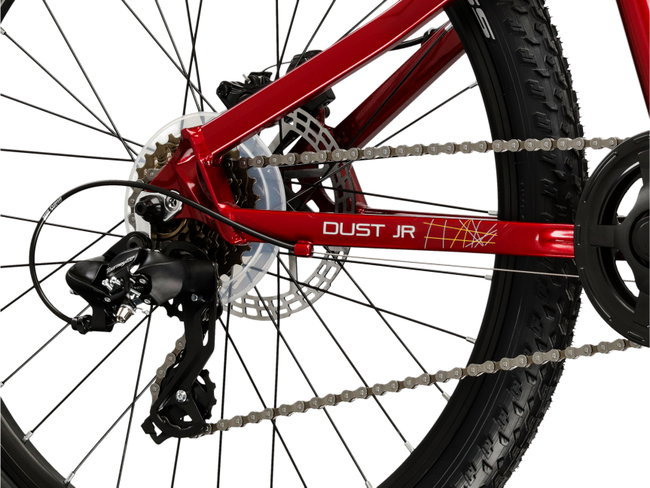 Bicicleta Copii Kross Dust JR 24 X 24 inch rosu rubin / neagra Shimano Tourney