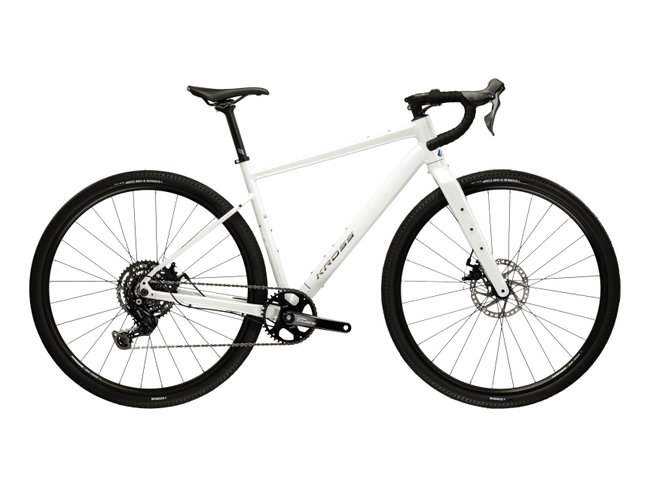 Bicicleta Gravel Kross Esker G100 28 inch alba / grafit Shimano Cues