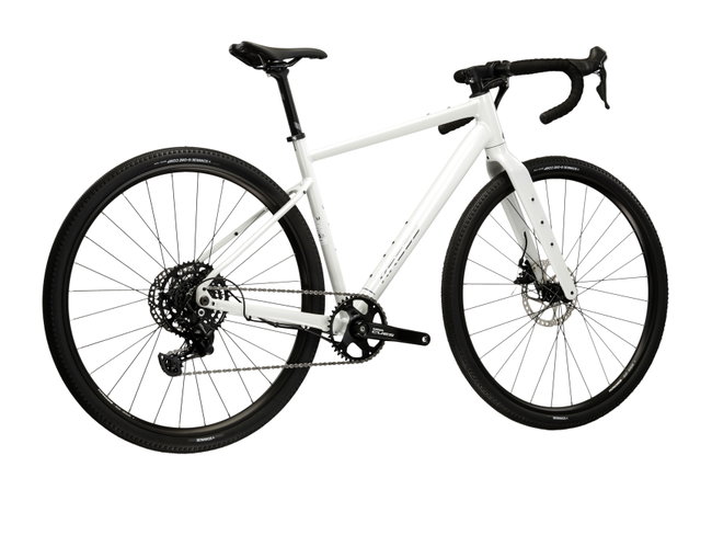 Bicicleta Gravel Kross Esker G100 28 inch alba / grafit Shimano Cues