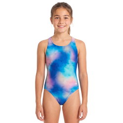 Costum înot întreg fete TYR Ella Maxfit - turcoaz/multicolor | rezistent clor
