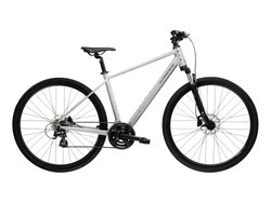 Bicicleta Trekking Kross Evado C100 28 inch argintie / grafit Shimano Altus