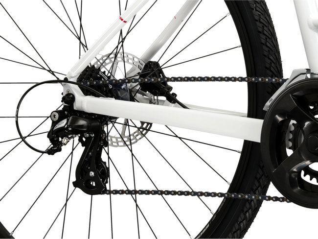 Bicicleta Trekking Kross Evado C100 28 inch alba / grafit Shimano Altus
