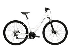 Bicicleta Trekking Kross Evado C100 28 inch alba / grafit Shimano Altus