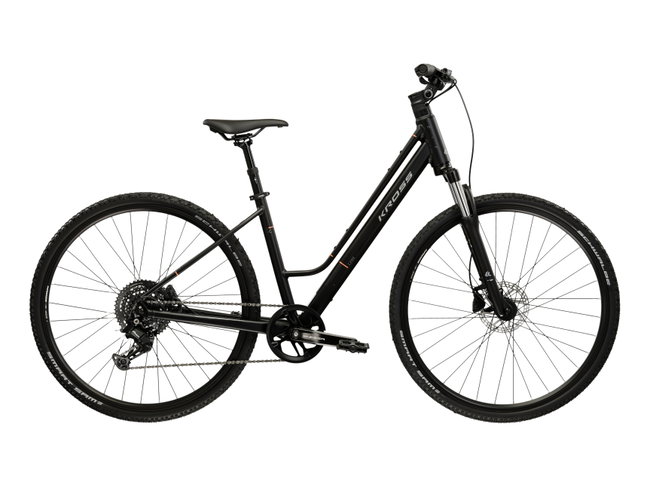 Bicicleta Trekking Kross Evado C200 28 inch neagra / argintie Shimano