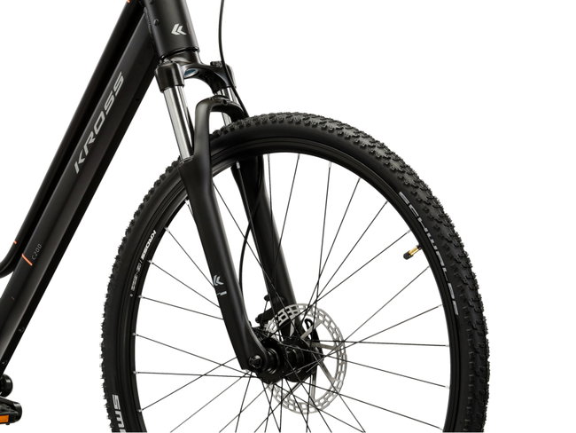 Bicicleta Trekking Kross Evado C200 28 inch neagra / argintie Shimano