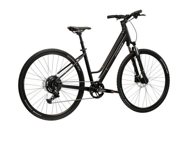 Bicicleta Trekking Kross Evado C200 28 inch neagra / argintie Shimano