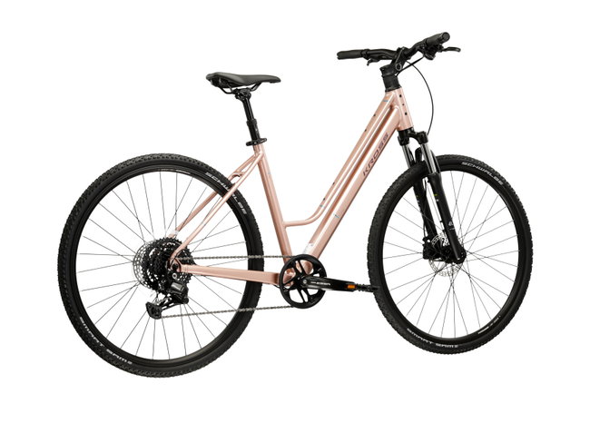 Bicicleta Trekking Kross Evado C200 28 inch roz / mov Shimano