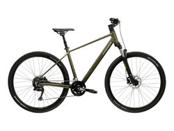Bicicleta Trekking Kross Evado C300 28 inch verde / argintie Shimano Cues