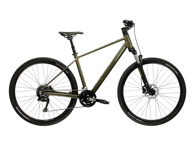 Bicicleta Trekking Kross Evado C300 28 inch verde / argintie Shimano Cues