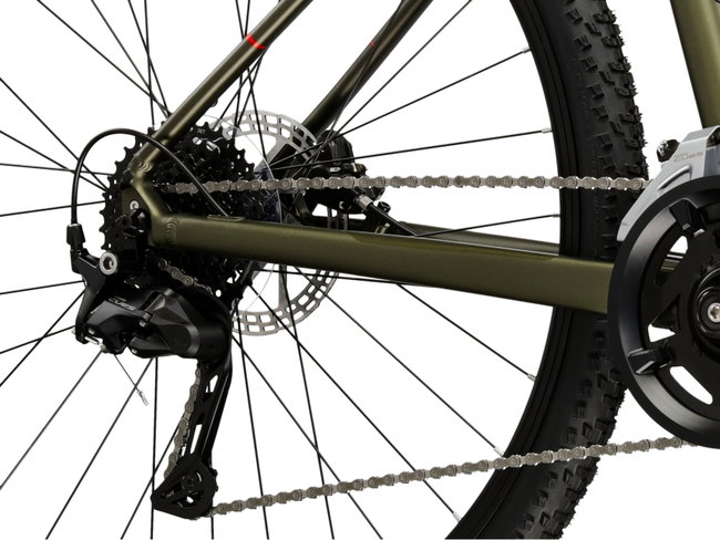 Bicicleta Trekking Kross Evado C300 28 inch verde / argintie Shimano Cues