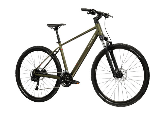 Bicicleta Trekking Kross Evado C300 28 inch verde / argintie Shimano Cues