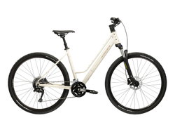 Bicicleta Trekking Kross Evado C300 28 inch argintie / maro Shimano Cues