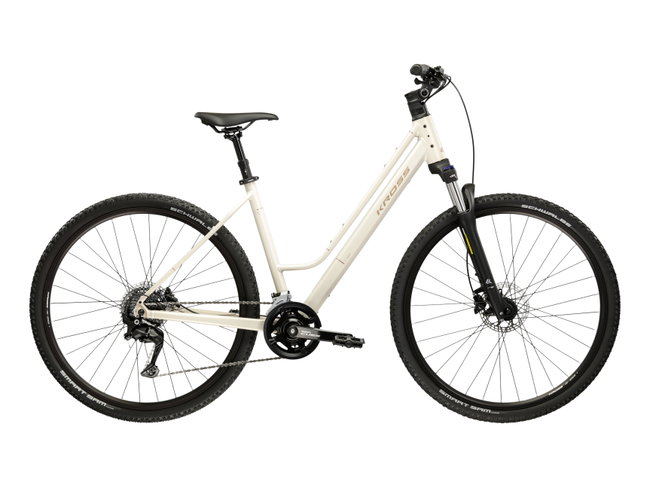 Bicicleta Trekking Kross Evado C300 28 inch argintie / maro Shimano Cues
