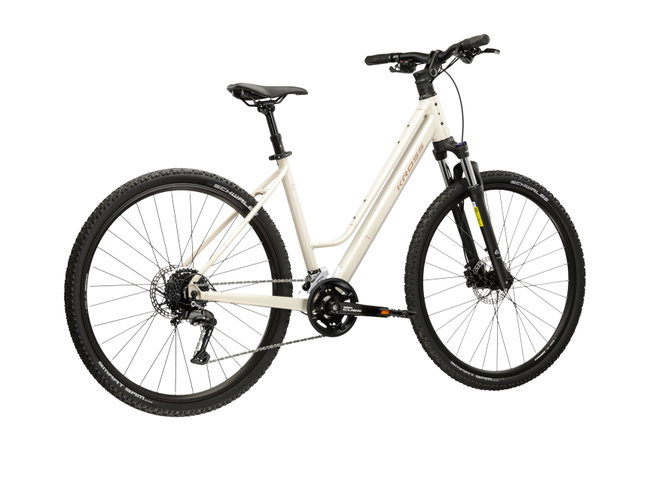 Bicicleta Trekking Kross Evado C300 28 inch argintie / maro Shimano Cues