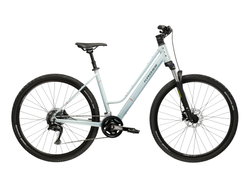 Bicicleta Trekking Kross Evado C300 28 inch albastra / verde Shimano Cues
