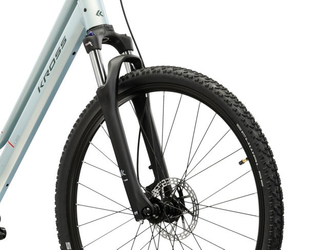 Bicicleta Trekking Kross Evado C300 28 inch albastra / verde Shimano Cues