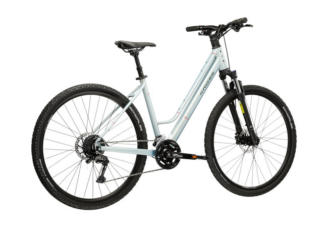 Bicicleta Trekking Kross Evado C300 28 inch albastra / verde Shimano Cues