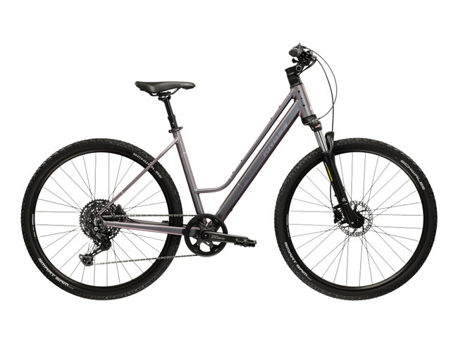 Bicicleta Trekking Kross Evado C400 28 inch verde / argintie Shimano Cues