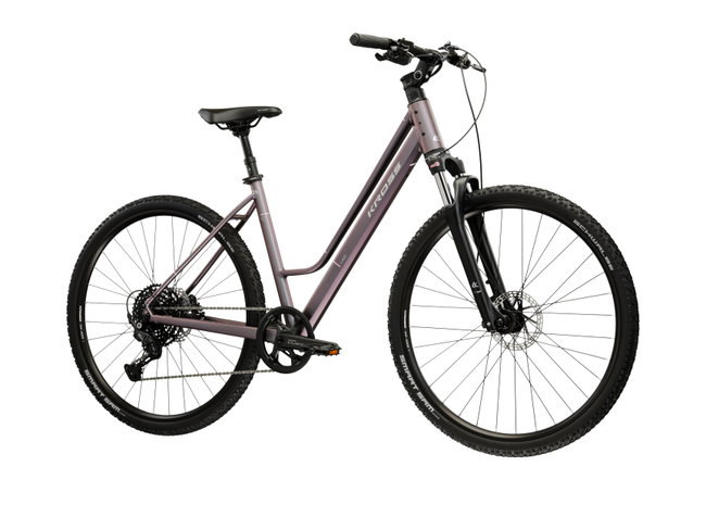 Bicicleta Trekking Kross Evado C400 28 inch verde / argintie Shimano Cues